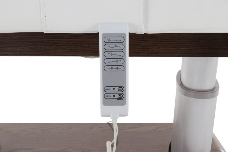 Массажный стол электрический MED-MOS ММКМ-2 (КО-159.1Д) белый/венге, с подогревом ложа