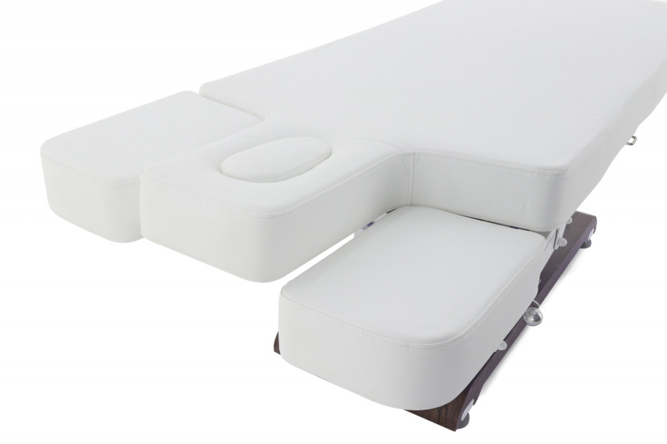 Массажный стол электрический MED-MOS ММКМ-2 (КО-159.1Д) белый/венге, с подогревом ложа