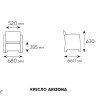 Arizona b:rattan, Кресло (2шт.), антрацит (2 подушки)