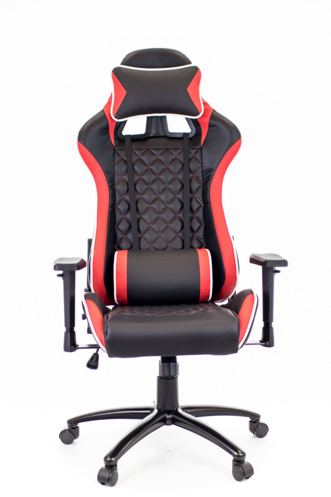 Кресло Everprof Lotus S11 Экокожа Черный/Красный