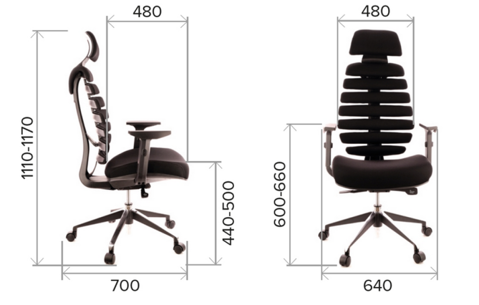 Кресло Everprof Ergo Black Ткань Черный