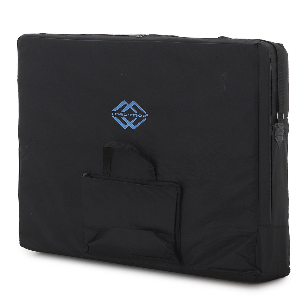 Стол массажный переносной с деревянной рамой JF-AY01 3-секционный синий/белый