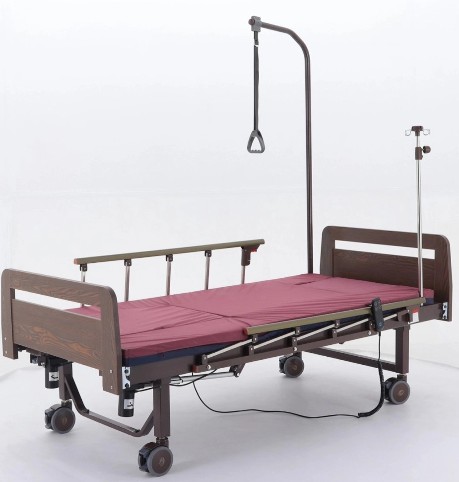 Медицинская кровать для лежачих больных Мед-Мос YG-2 ЛДСП электрическая, без т/у с матрасом