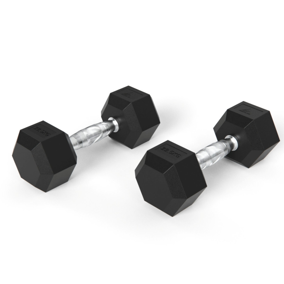 Гантели DFC гексаг. обрезиненная пара DB001-22,5 кг