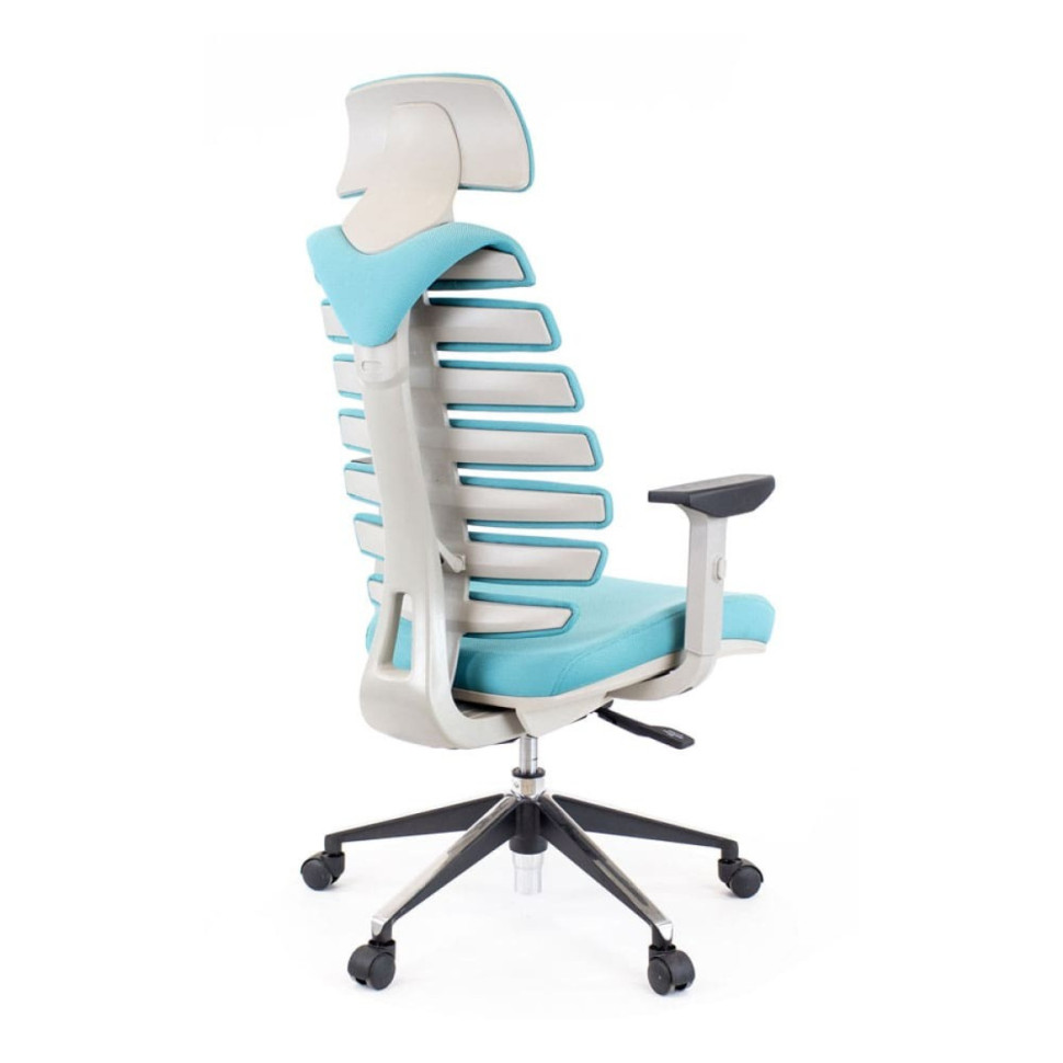 Кресло Everprof Ergo Grey Ткань Бирюзовый