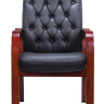 Кресло Everprof Monaco Wood CF Экокожа Черный