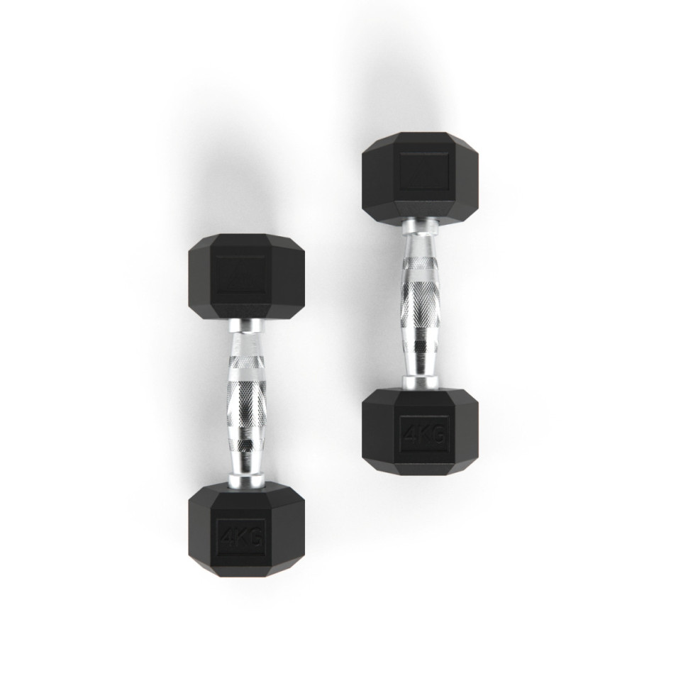 Гантели DFC гексаг. обрезиненная пара DB001-4 кг
