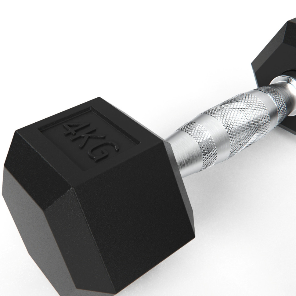 Гантели DFC гексаг. обрезиненная пара DB001-4 кг