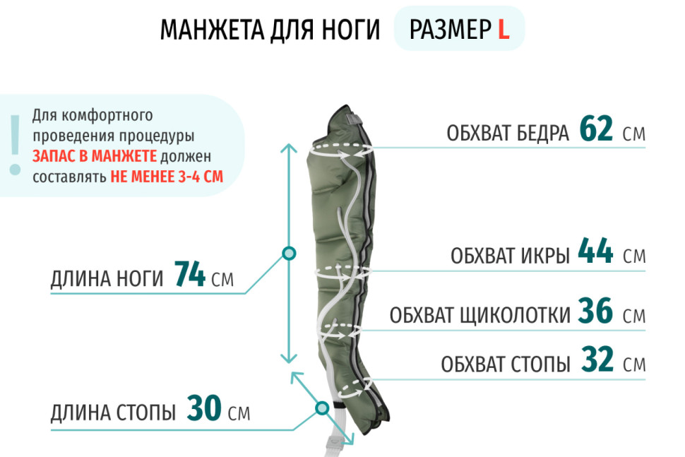 Аппарат для прессотерапии Seven Liner ZAM-02 СТАНДАРТНЫЙ, L 