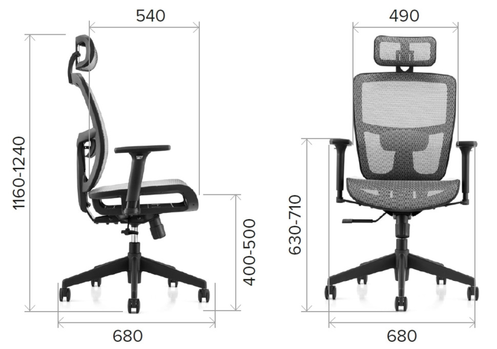 Кресло Everprof Dublin Сетка Черный
