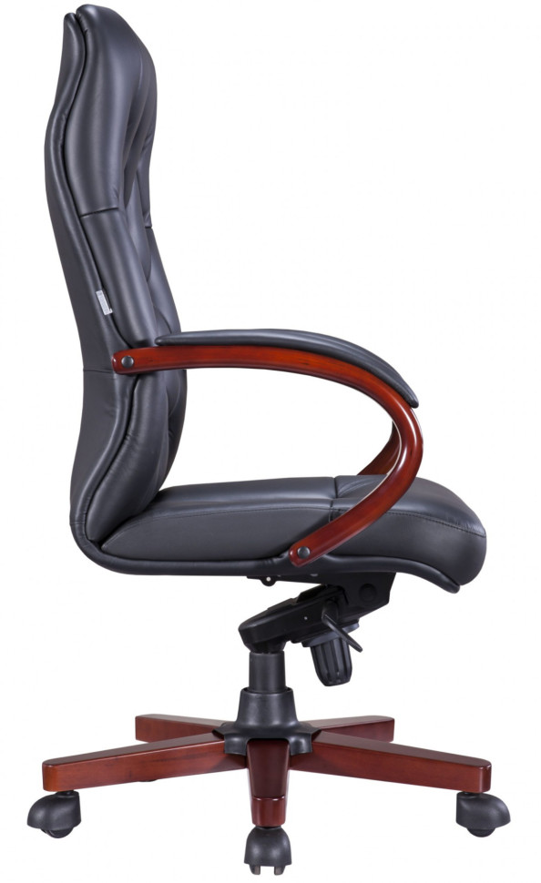 Кресло Everprof Monaco Wood Кожа Черный
