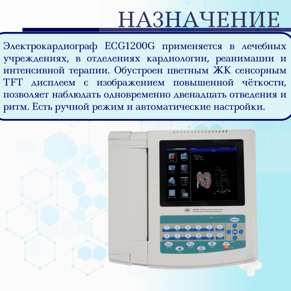 Электрокардиограф Med-Mos ECG1200G