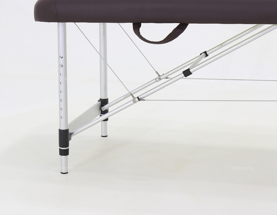 Стол массажный складной (переносной) алюминиевый JFAL01A 2-секционный коричневый/кремовый