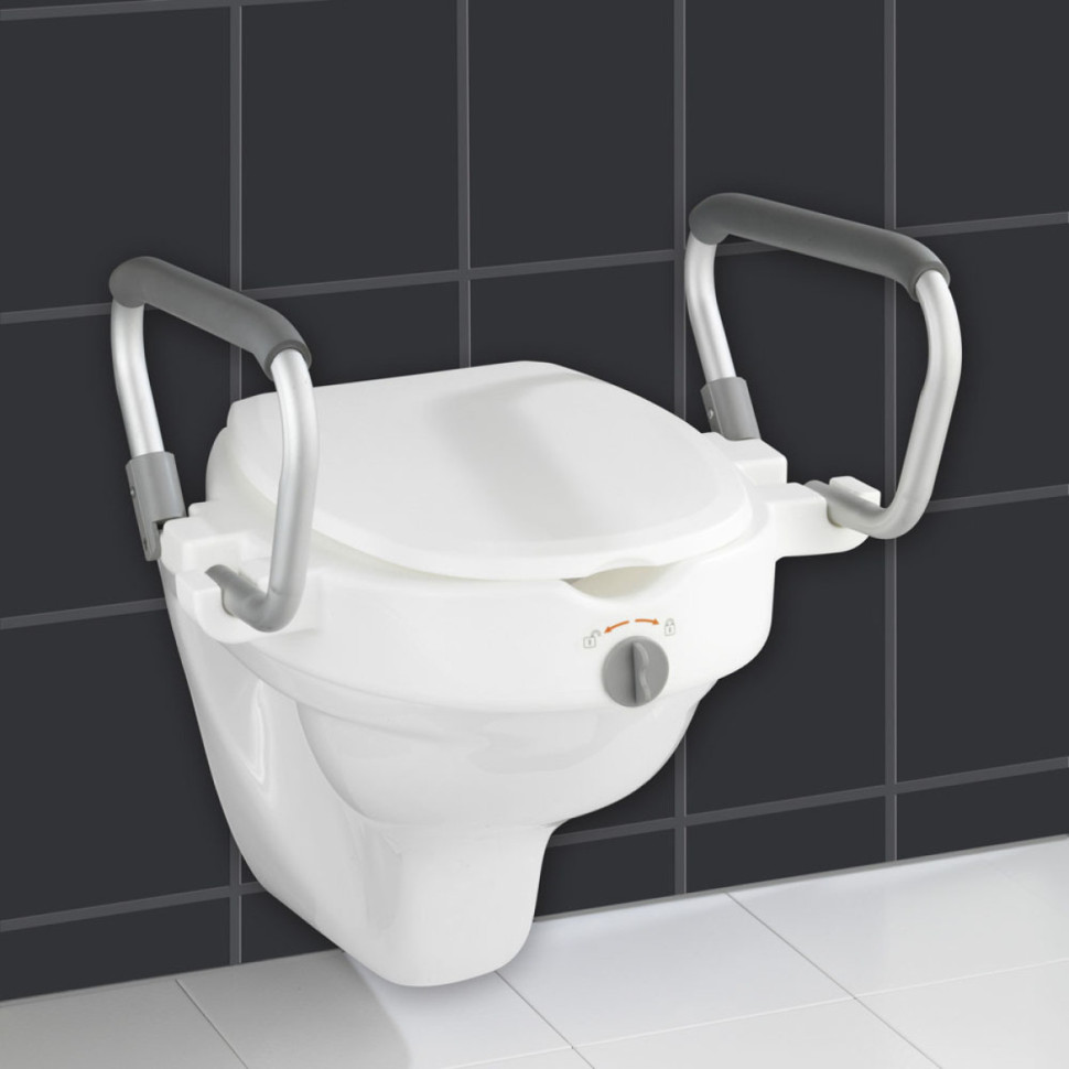 Насадка на унитаз с откидными ручками Mega718