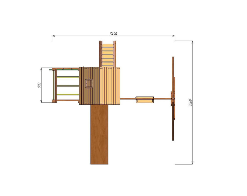 Детский городок ВЫШЕ ВСЕХ Теремок 2 (башня+спорт)