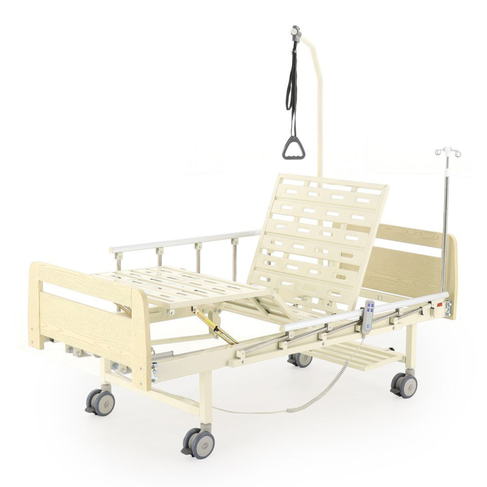 Кровать электрическая DB-7 (МЕ-2028Д-01) ЛДСП (светлое дерево) с матрасом