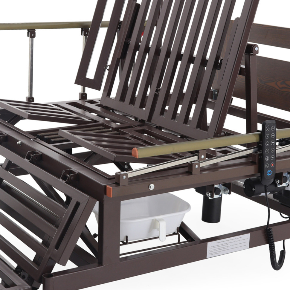 Кровать электр. Мед-Мос DB-11А (МЕ-5228Н-03) ЛДСП Венге ложе 199*120см (гибридный привод) с матрасом