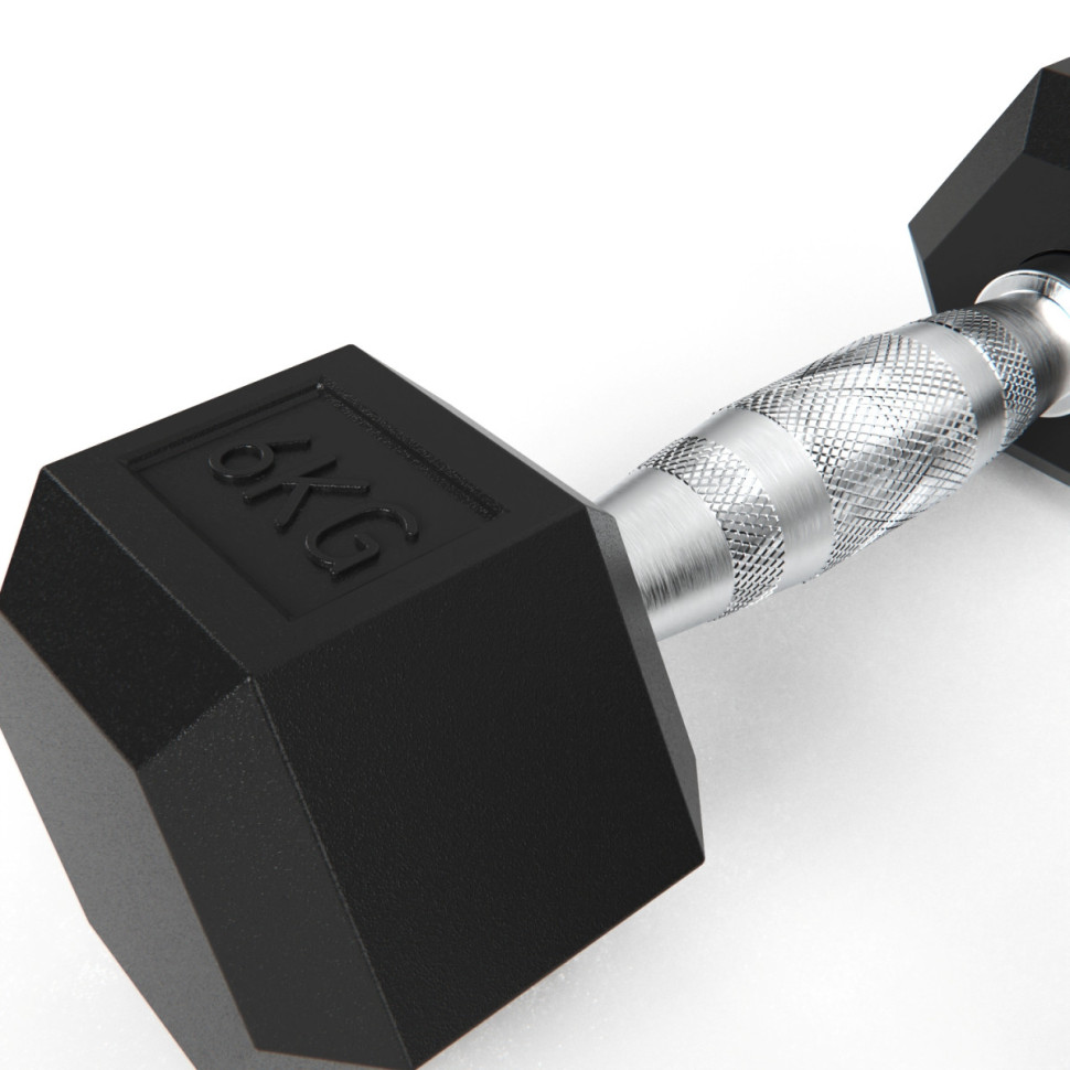 Гантели DFC гексаг. обрезиненная пара DB001-6 кг