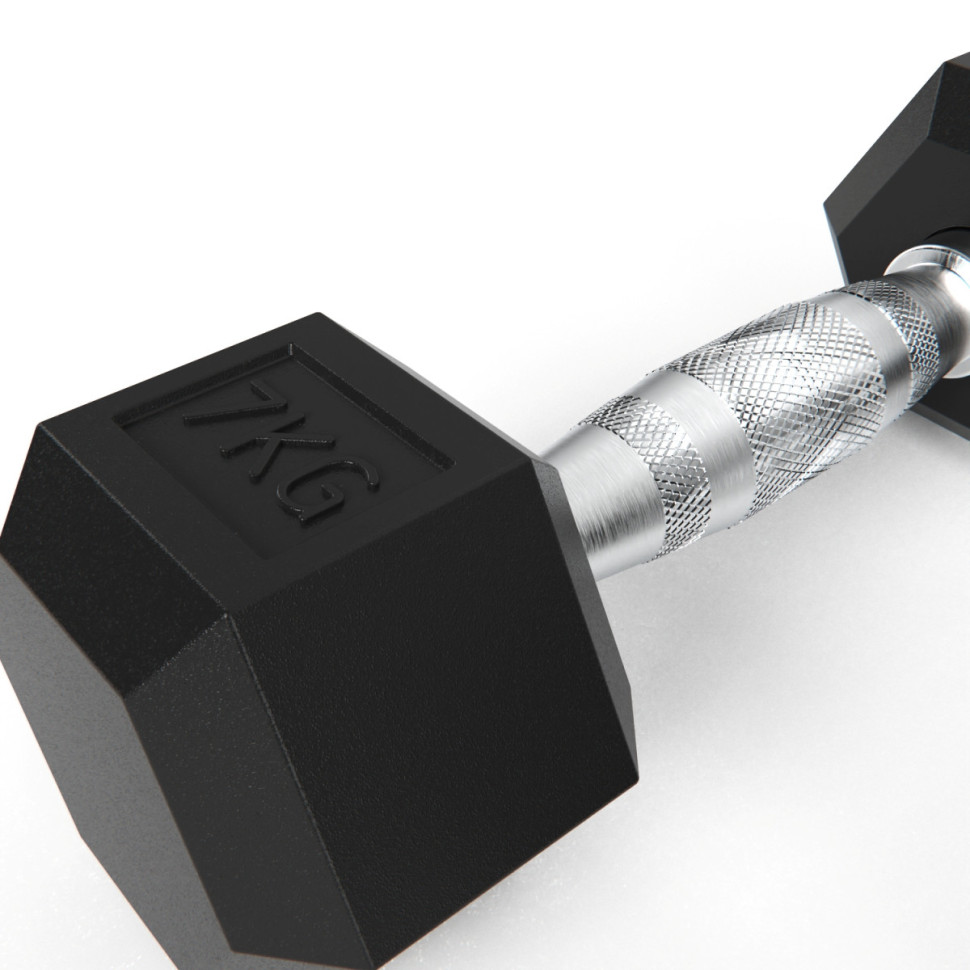 Гантели DFC гексаг. обрезиненная пара DB001-7 кг