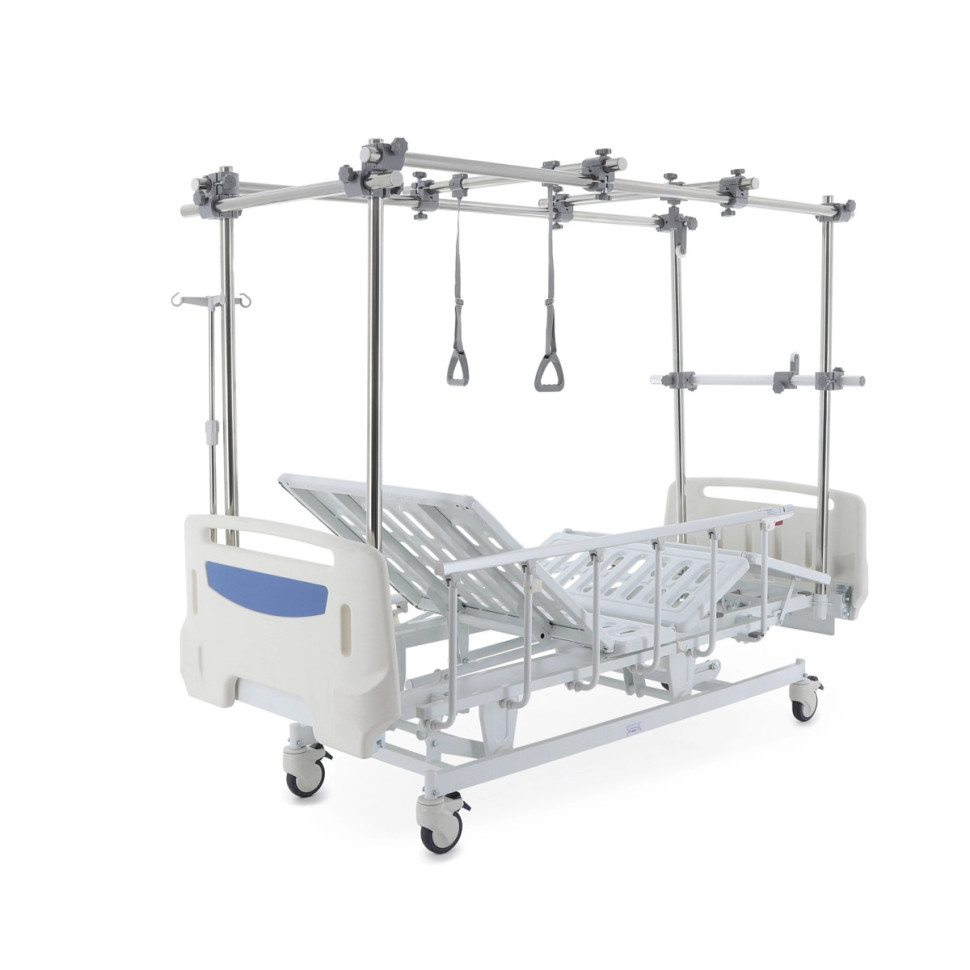 Кровать механическая MED-MOS Е-1 (ABS, 4 секции, матрас, рег.высоты, Т/АТ, тракц.рама)