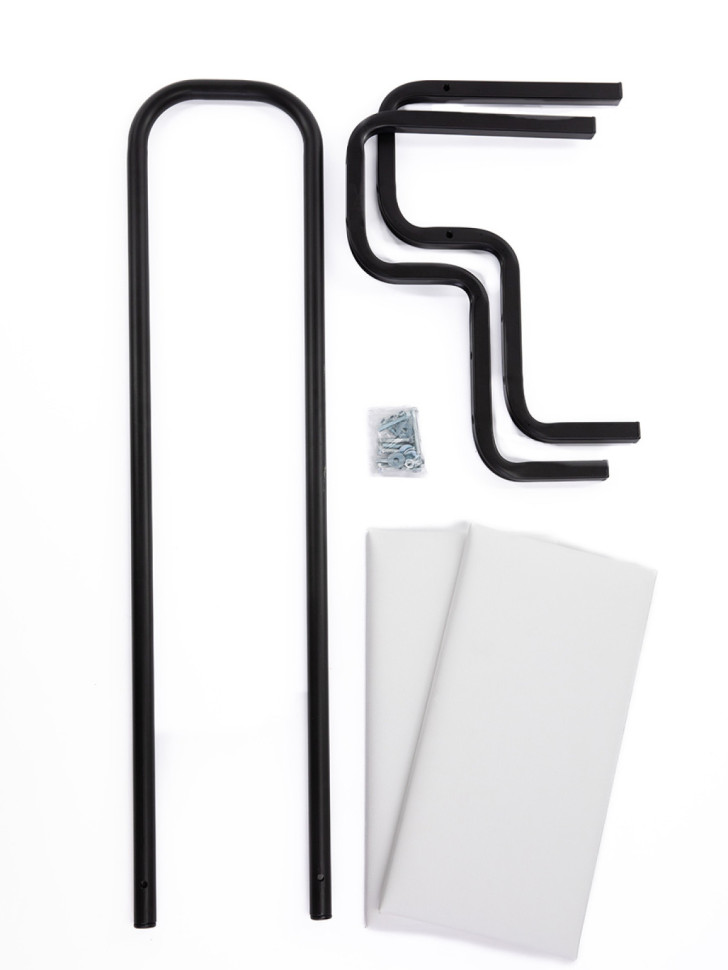 Ступени СТ-5 Belberg Black Edition с черным поручнем для ванной комнаты