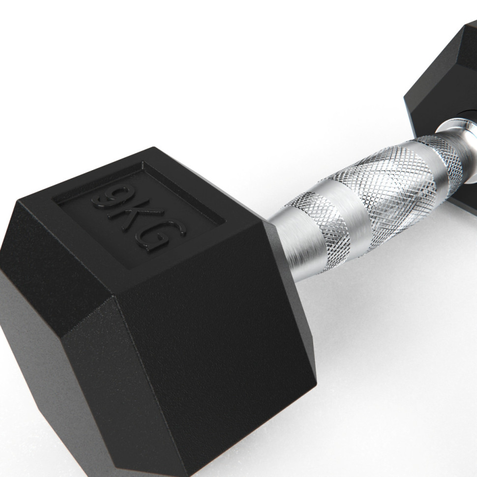 Гантели DFC гексаг. обрезиненная пара DB001-9 кг