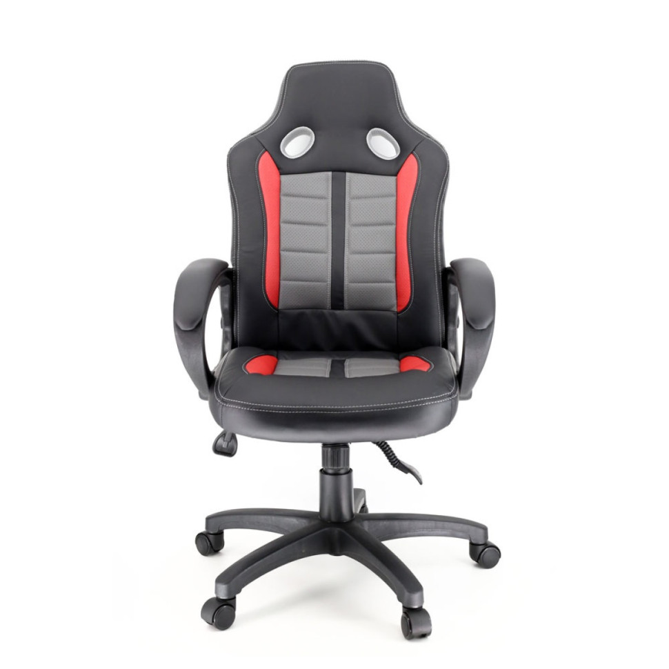 Кресло Everprof Forsage TM Экокожа черно/красно/серый