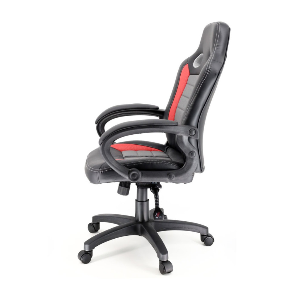 Кресло Everprof Forsage TM Экокожа черно/красно/серый