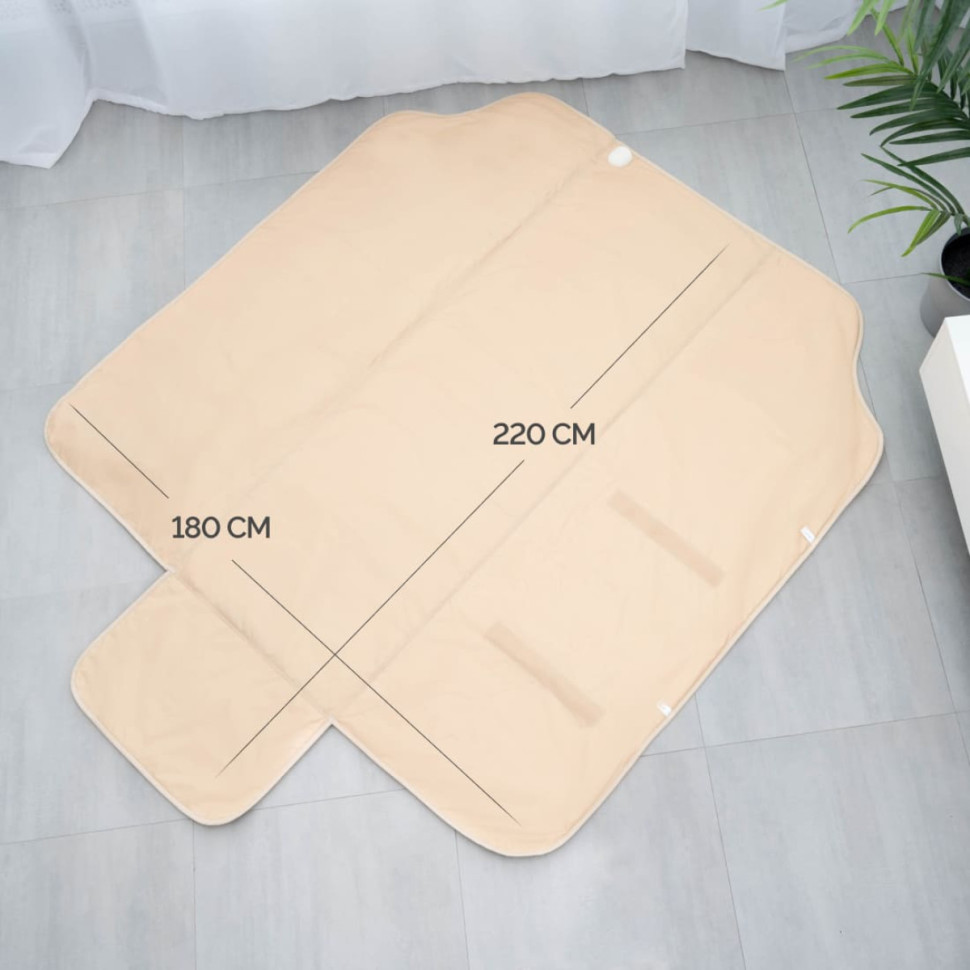 Термоодеяло для обертывания и инфракрасной сауны EcoSapiens Infrasauna 220х180 см бежевое S283_bg