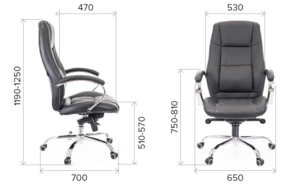 Кресло Everprof Kron M Кожа Черная