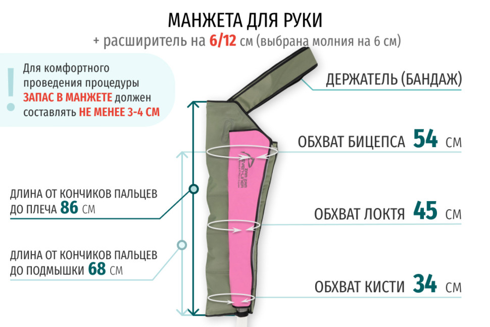 Аппарат для прессотерапии Seven Liner Zam-02 ARM (манжета для руки)