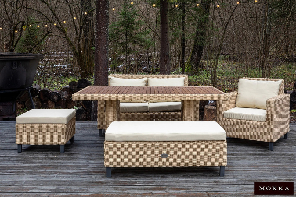 MOKKA BELLA Диван 2-х местный, цвет соломенный