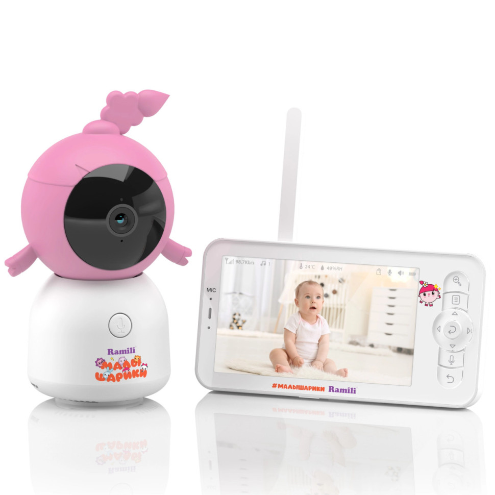 Wi-Fi 2K Видеоняня Ramili Baby RV100CNUSHA Нюша, Малышарики, с креплением
