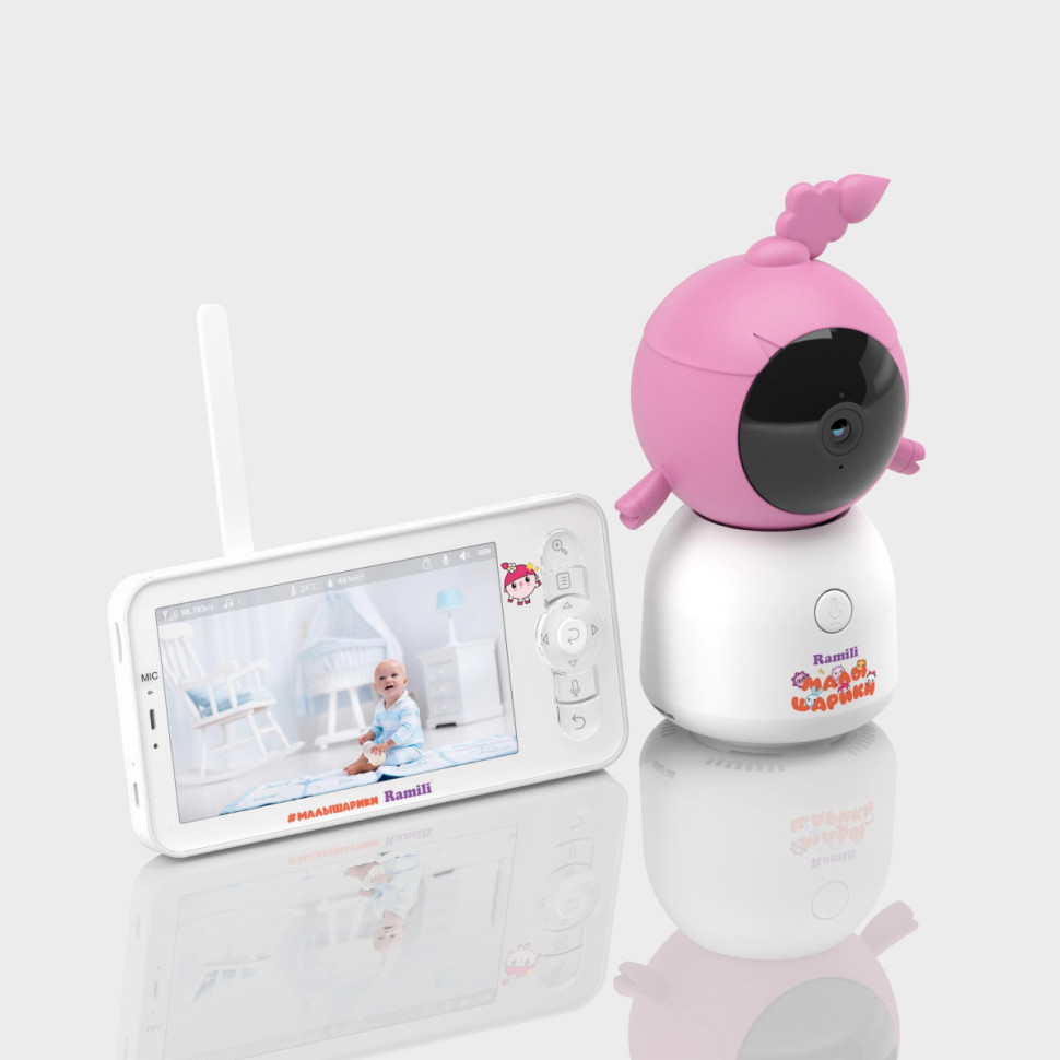 Wi-Fi 2K Видеоняня Ramili Baby RV100CNUSHA Нюша, Малышарики, с креплением