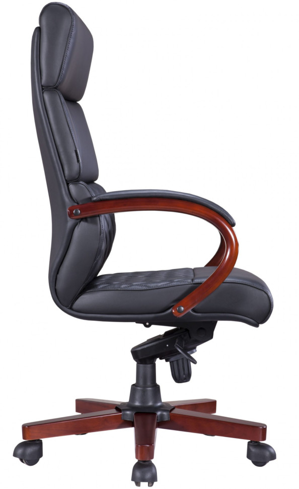 Кресло Everprof President Wood Экокожа Черный