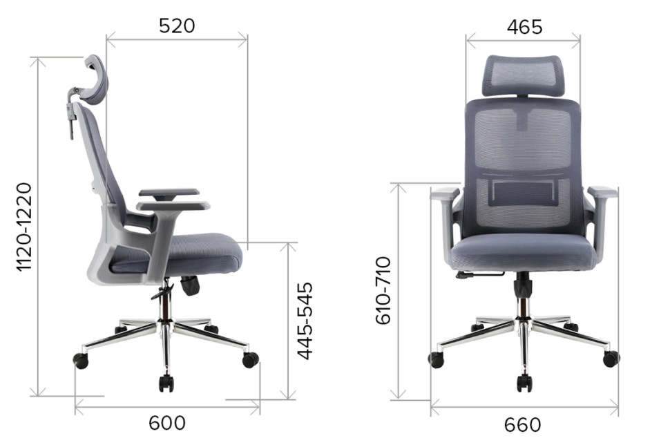 Кресло офисное Everprof EP-530 Grey Сетка Серый