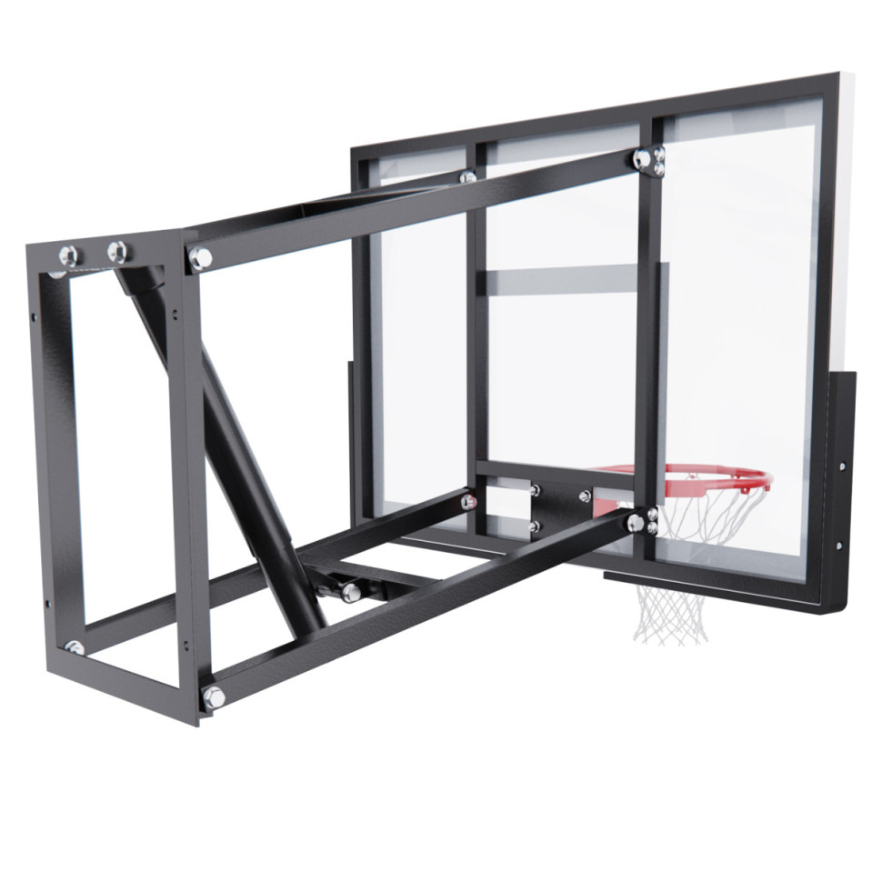 Баскетбольный щит DFC со съёмным регулятором высоты, стекло 6 мм, 110 х 70 см
