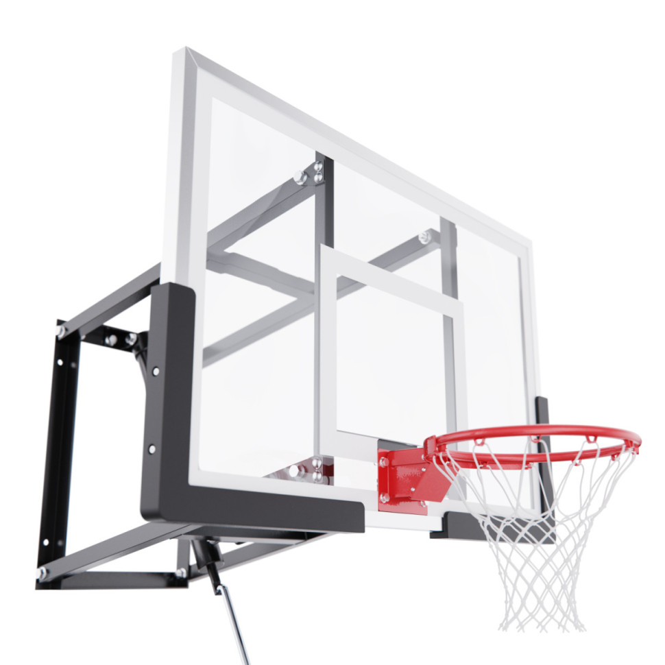 Баскетбольный щит DFC со съёмным регулятором высоты, стекло 6 мм, 110 х 70 см