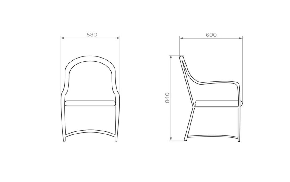 Комплект плетеной мебели МОККА LORETO (стол кофейный круглый, 2 кресла), Бронзовый