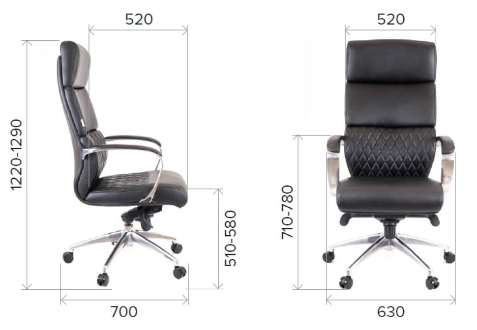 Кресло Everprof President Экокожа Черный