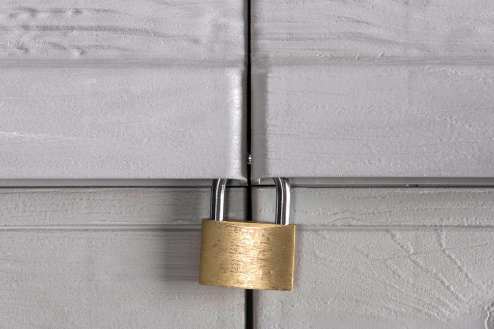 Уличный шкаф TOOMAX 2х дверный глубокий WOODY'S XL (3 полки),светло-серый