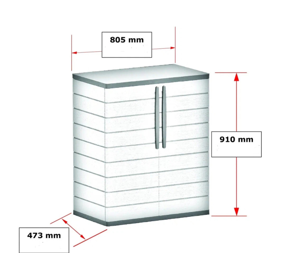 Уличный шкаф 003DW c 2 полками