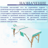 Стол массажный с деревянной рамой JF-AY01 2-секционный белый/бирюзовый