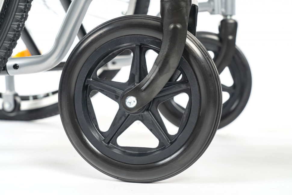 Кресло-коляска механическая МК-350 с транзитными колёсами, ширина сиденья 46 см