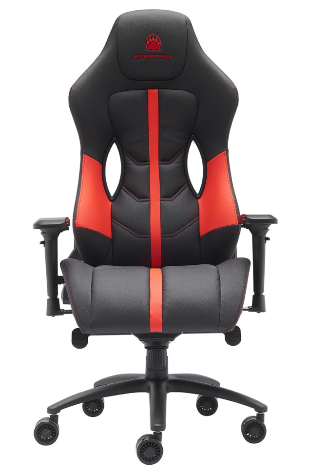 Кресло Everprof Jaguar Экокожа Красный/Черный