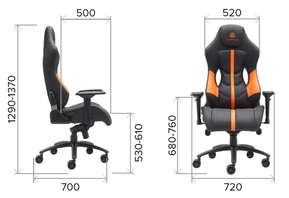 Кресло Everprof Jaguar Экокожа Красный/Черный