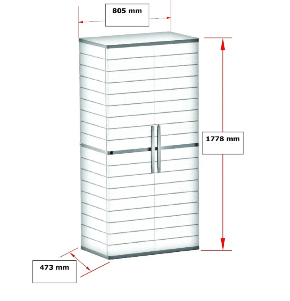 Уличный шкаф 001DW c 4 полками