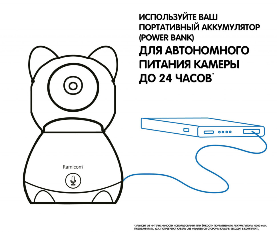 Видеоняня Ramicom VRC300TR с креплением (VRC300TR)