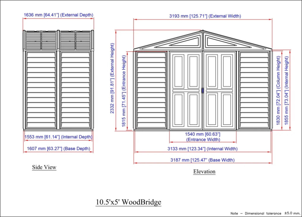 Пластиковый сарай дачный WoodBridge