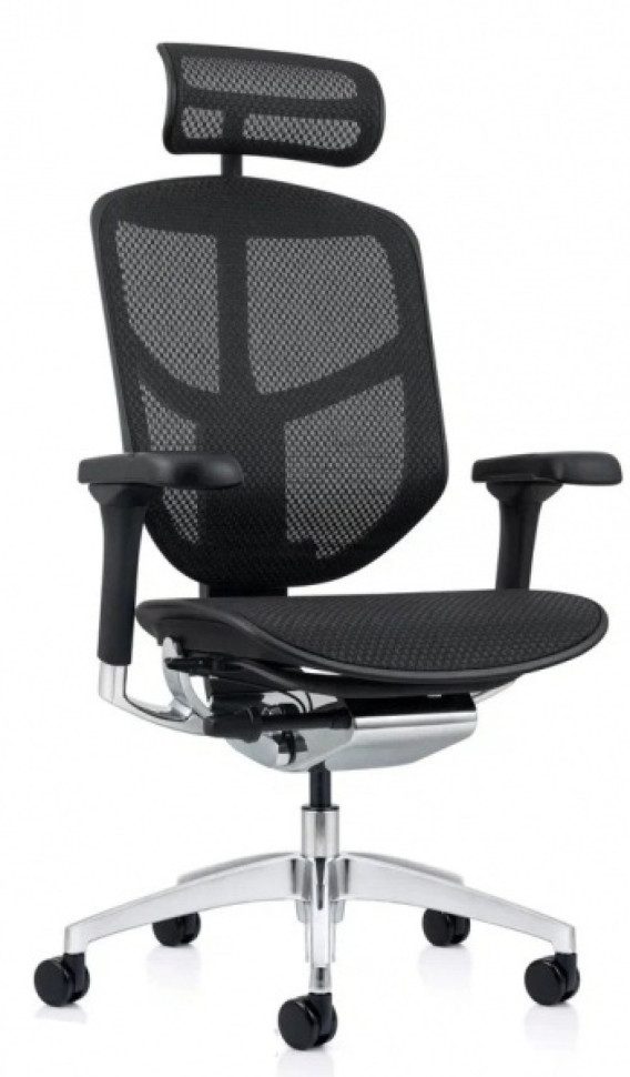 Кресло FALTO Enjoy Elite 2 ( чёрный каркас /сетка чёрный T-168-B1 /крестовина металл)